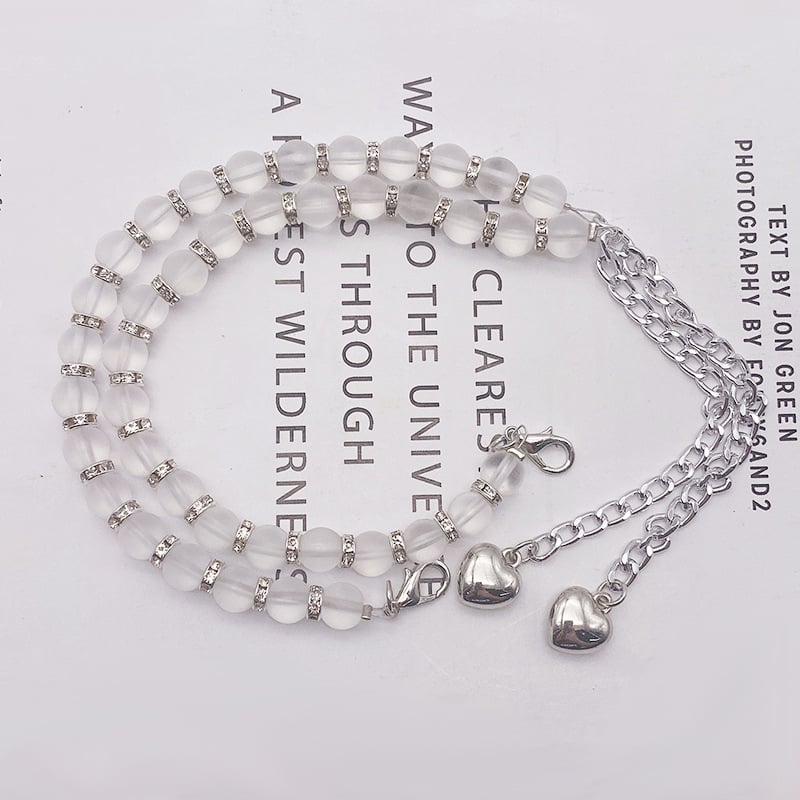 Κορδόνι γοβών με μαργαριτάρια, αντι-πτώση τακουνιών, χωρίς εγκατάσταση, ρυθμιζόμενος μήκος, για όλες τις εποχές