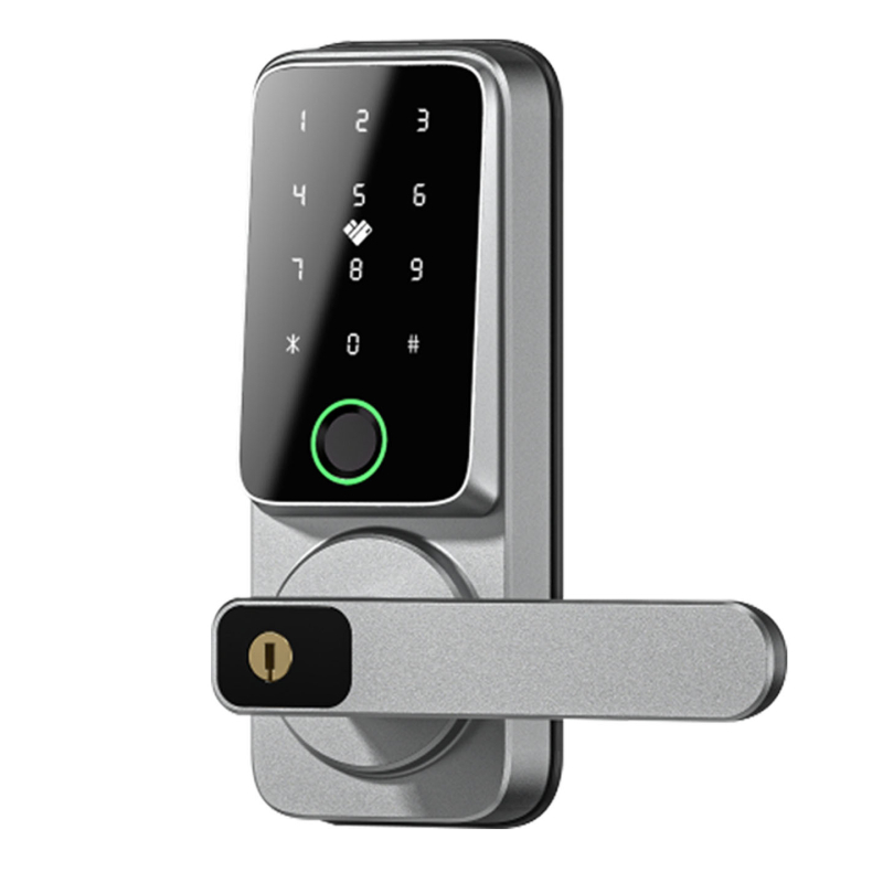 Biometrijska pametna brava s otiskom prsta za kućna, hotelska i apartmanska vrata – pristup otiskom prsta, lozinkom, karticom i ključem; 100 otisaka, više od 6000 otključavanja, skeniranje 0,5 s, radna temperatura -20°C do 70°C