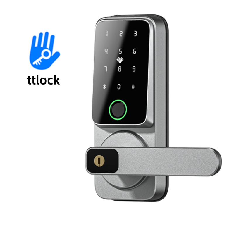 Biometrijska pametna brava s otiskom prsta za kućna, hotelska i apartmanska vrata – pristup otiskom prsta, lozinkom, karticom i ključem; 100 otisaka, više od 6000 otključavanja, skeniranje 0,5 s, radna temperatura -20°C do 70°C