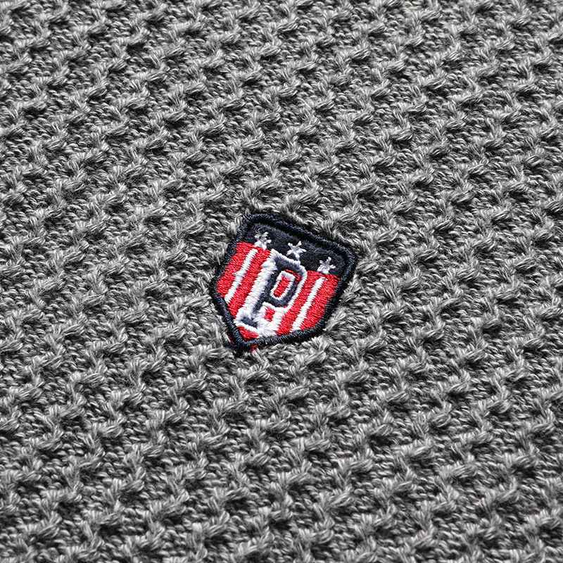 Ανδρικό πλεκτό καρντάγκαν από βαμβάκι με σταθερό γιακά, ελεύθερη γραμμή, μακριά μανίκια, 100% βαμβάκι, Χειμώνας 2024