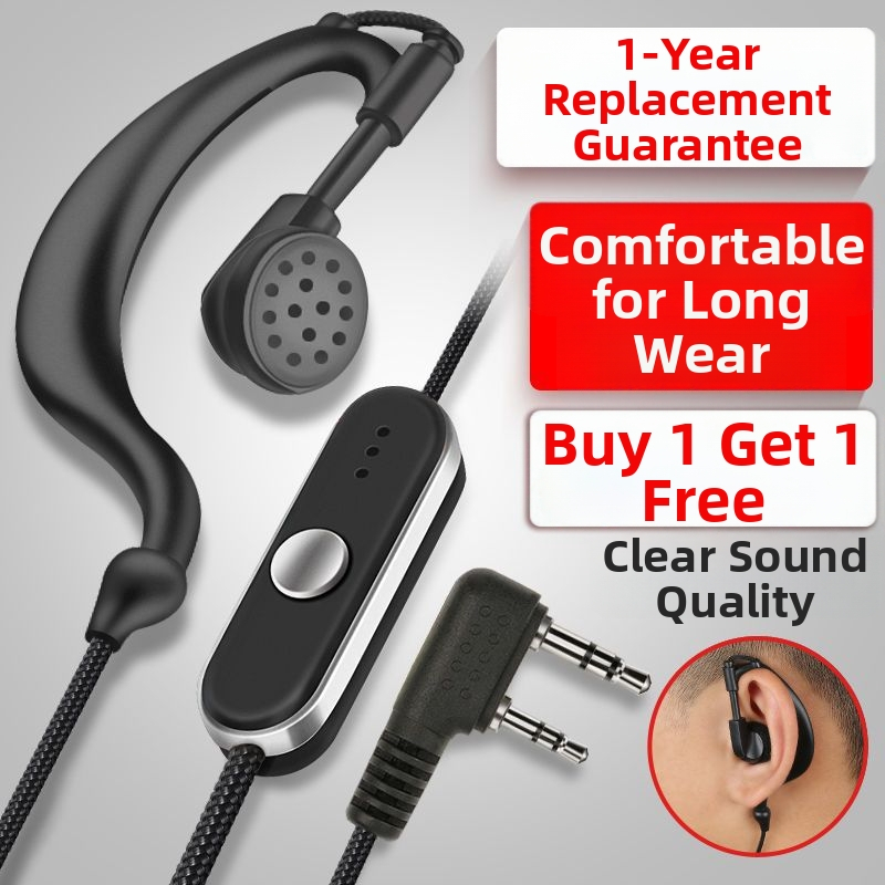 Kábel pre slúchadlo pre interkom s konektorom M alebo K, univerzálny, zakrivený ťahový dizajn, HD zvuk, dosah 5–10 km