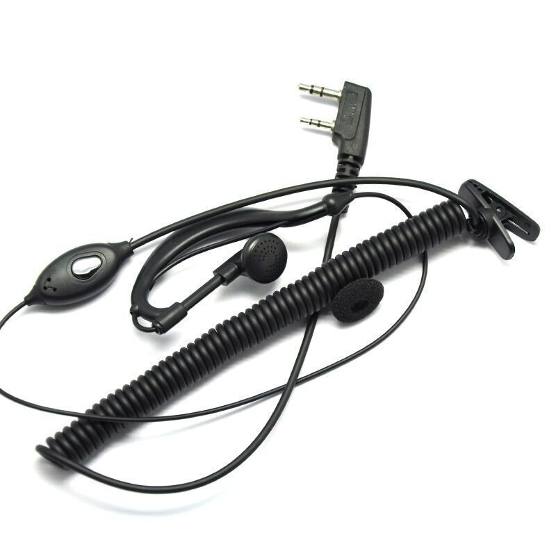 Kábel pre slúchadlo pre interkom s konektorom M alebo K, univerzálny, zakrivený ťahový dizajn, HD zvuk, dosah 5–10 km
