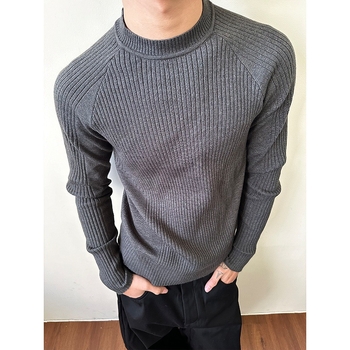 Slim-fit pulover s okruglim izrezom, dugim rukavima, sintetička smjesa vlakana s 40% najlona, za mlade