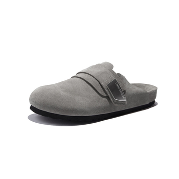 Ženske Baotou slip-on papuče, gornji dio od nubuk kože bivola, okrugli vrh, gumeni potplat, unutarnji materijal od super vlakana — ljeto 2024