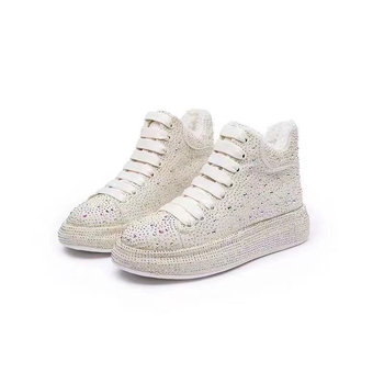 N93 Női rhinestone platform cipő – mindennapi casual stílus, velúr felső rész, pamut bélés, gumi talp, platforma 3-5 cm