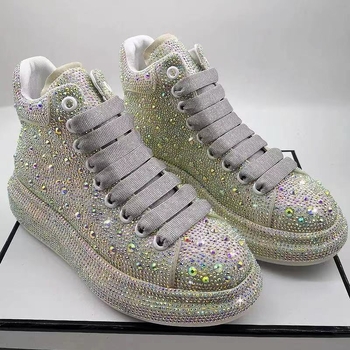 N93 Női rhinestone platform cipő – mindennapi casual stílus, velúr felső rész, pamut bélés, gumi talp, platforma 3-5 cm