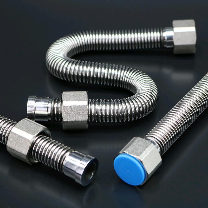 Tub flexibil din oțel inoxidabil 304 pentru intrare/ieșire la boiler, conexiune metalică îngroșată