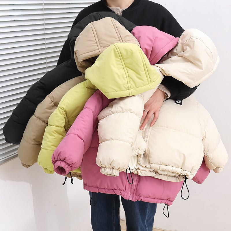 Παιδικό μπουφάν με φλις επένδυση, κορεατικού στυλ, 100% πολυεστέρας εξωτερικά και επένδυση, για παιδιά 3–8 ετών, χειμώνας 2024