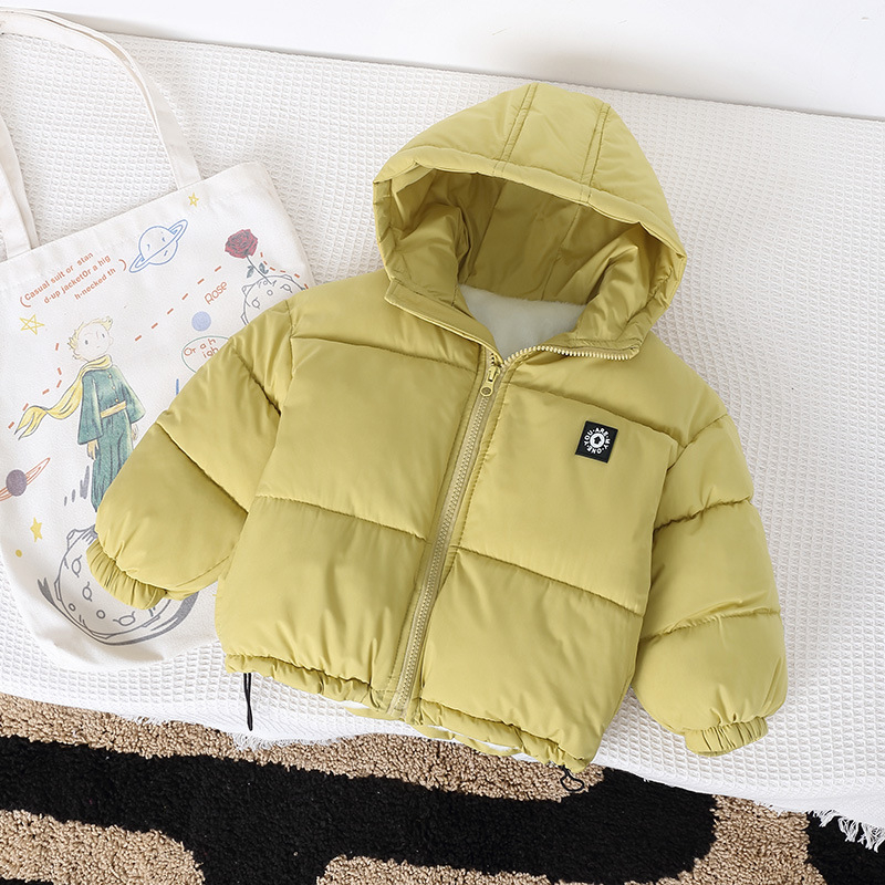 Παιδικό μπουφάν με φλις επένδυση, κορεατικού στυλ, 100% πολυεστέρας εξωτερικά και επένδυση, για παιδιά 3–8 ετών, χειμώνας 2024