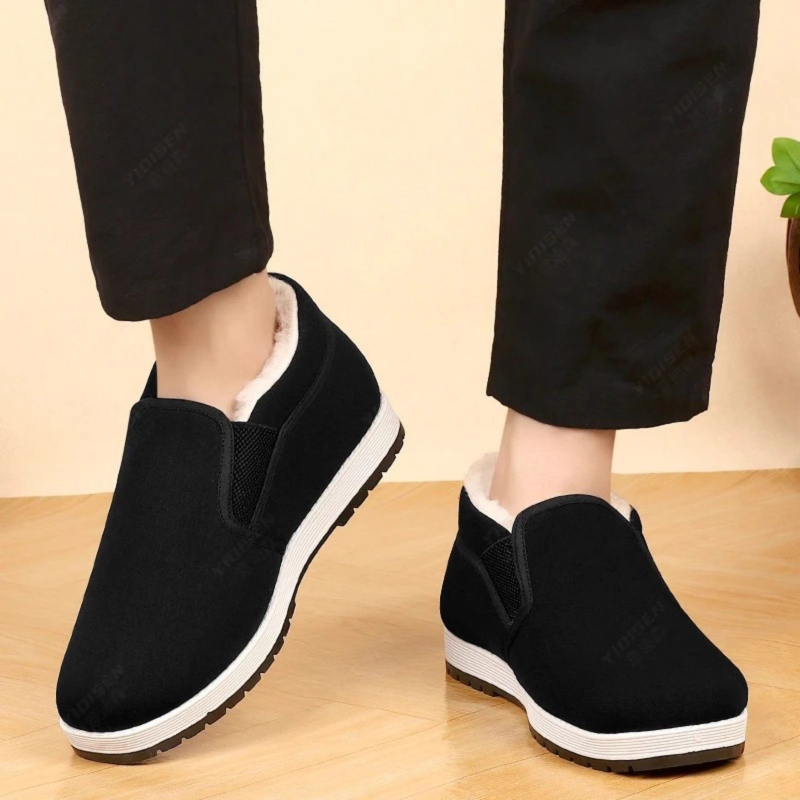 Muške papuče od platna Old Beijing Cloth Shoes, tople zimi, casual stil, debela potplat od kompozitnog materijala