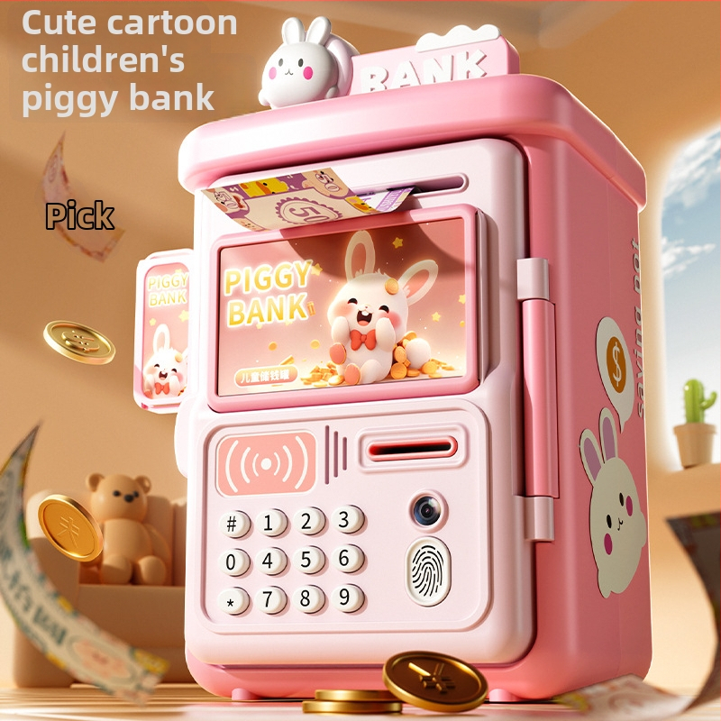 Detská pokladnička Shangyu s automatickým snímačom a odtlačkom prsta a heslom; plastová, prispôsobiteľná, vstrekované formovanie, dovoz