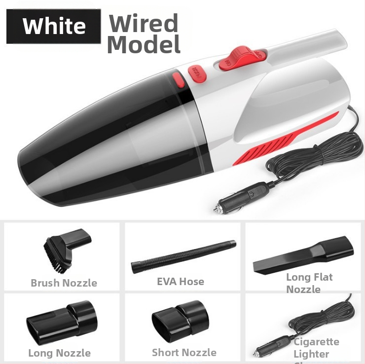 Prenosný auto vysávač na mokré aj suché čistenie, výkonný 120W, sací výkon 20000 Pa, kábel dĺžky 200 cm, napájanie zo zapaľovača 12V, vhodný pre auto aj dom
