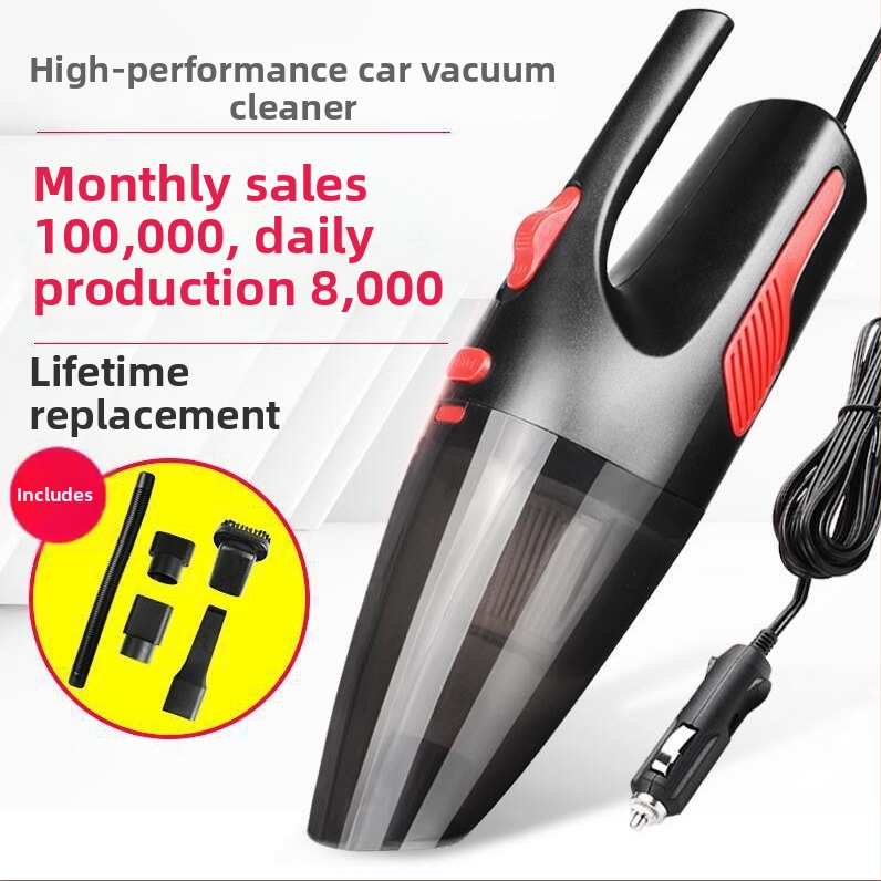 Prenosný auto vysávač na mokré aj suché čistenie, výkonný 120W, sací výkon 20000 Pa, kábel dĺžky 200 cm, napájanie zo zapaľovača 12V, vhodný pre auto aj dom