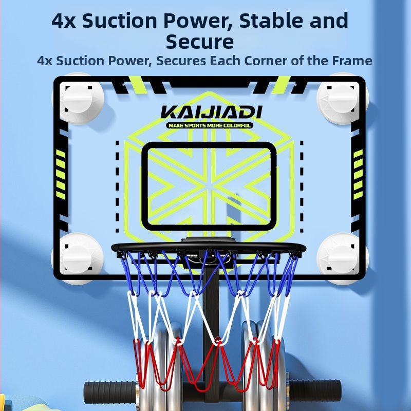 Stenu montovaný basketbalový prsten s doskou pre deti – bez vŕtania, PVC, 0,5–3 kg, vnútorné/vonkajšie použitie, tiché