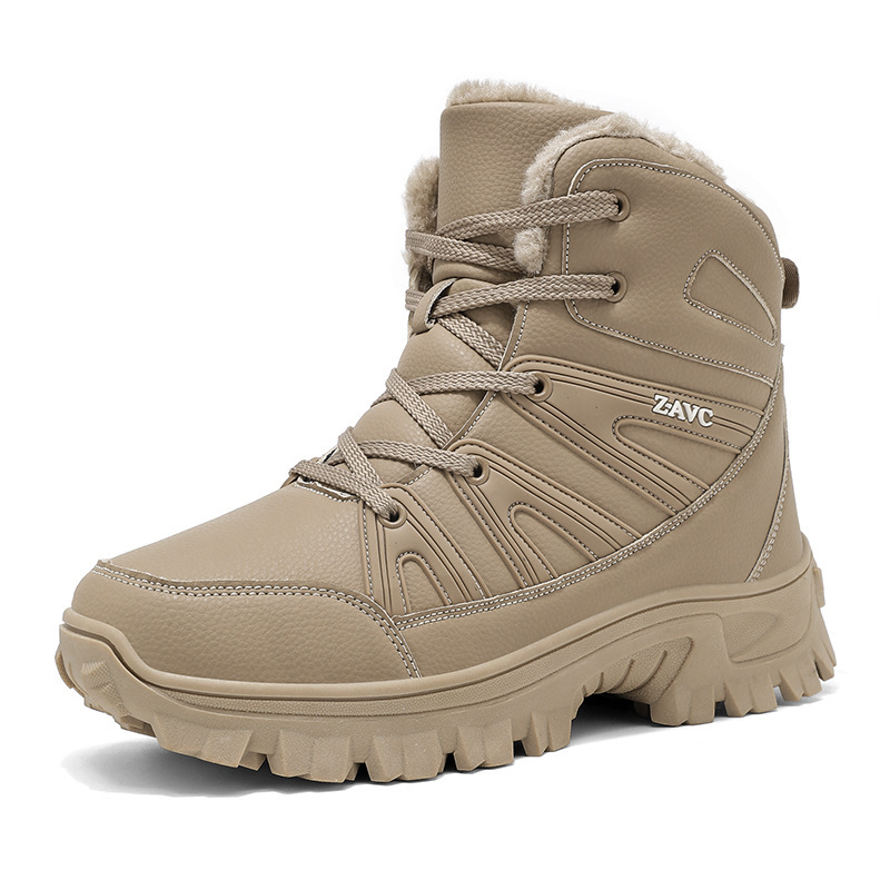 Cizme de zăpadă pentru iarnă - impermeabile, cu guler înalt, căptușite cu fleece, talpă TPR