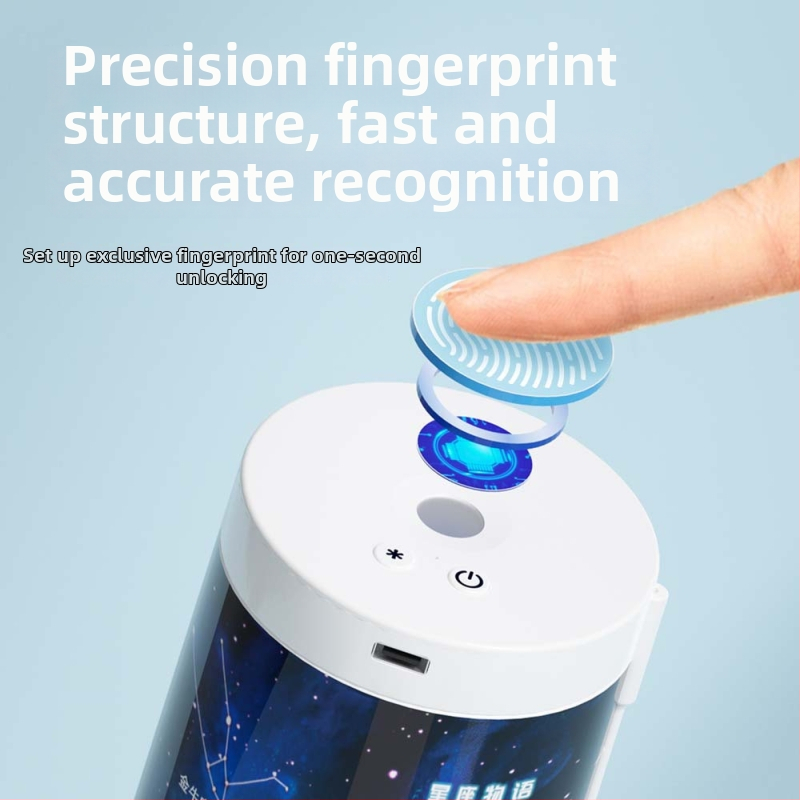 NBX puzdro na ceruzky so zámkom na odtlačok prsta a kódom, s kalkulačkou – inteligentná skrinka školských potrieb pre žiakov základnej školy