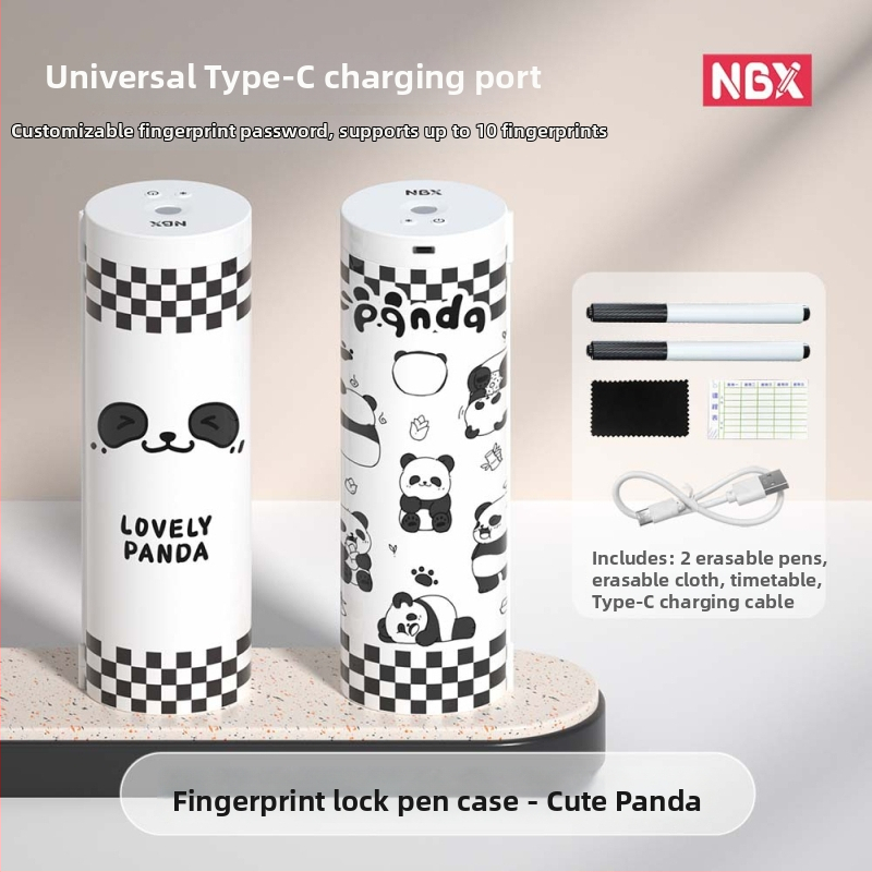 NBX ceruzatartó ujjlenyomat- és jelszavas zárval, számológéppel – intelligens iskolai irodaszertartó általános iskolások számára