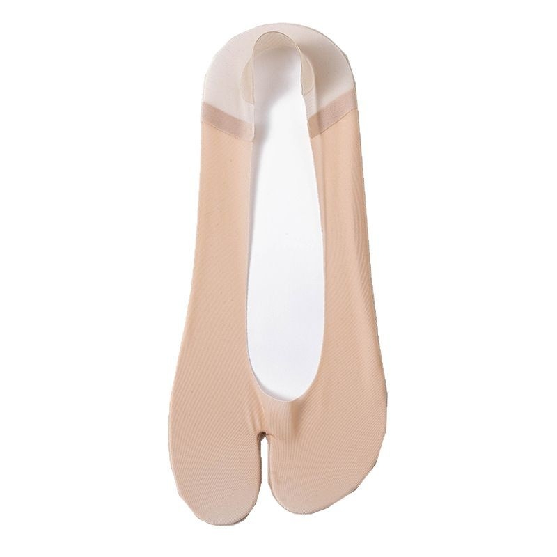 Дамски чорапи със разделен пръст, невидими, памук-найлонова смес, противохлъзгащи, летни