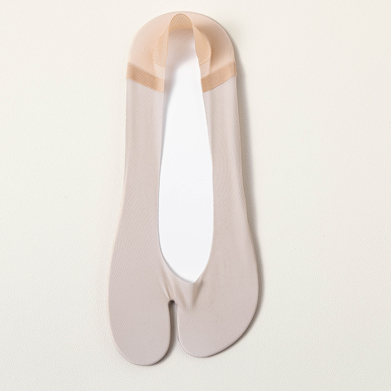 Дамски чорапи със разделен пръст, невидими, памук-найлонова смес, противохлъзгащи, летни