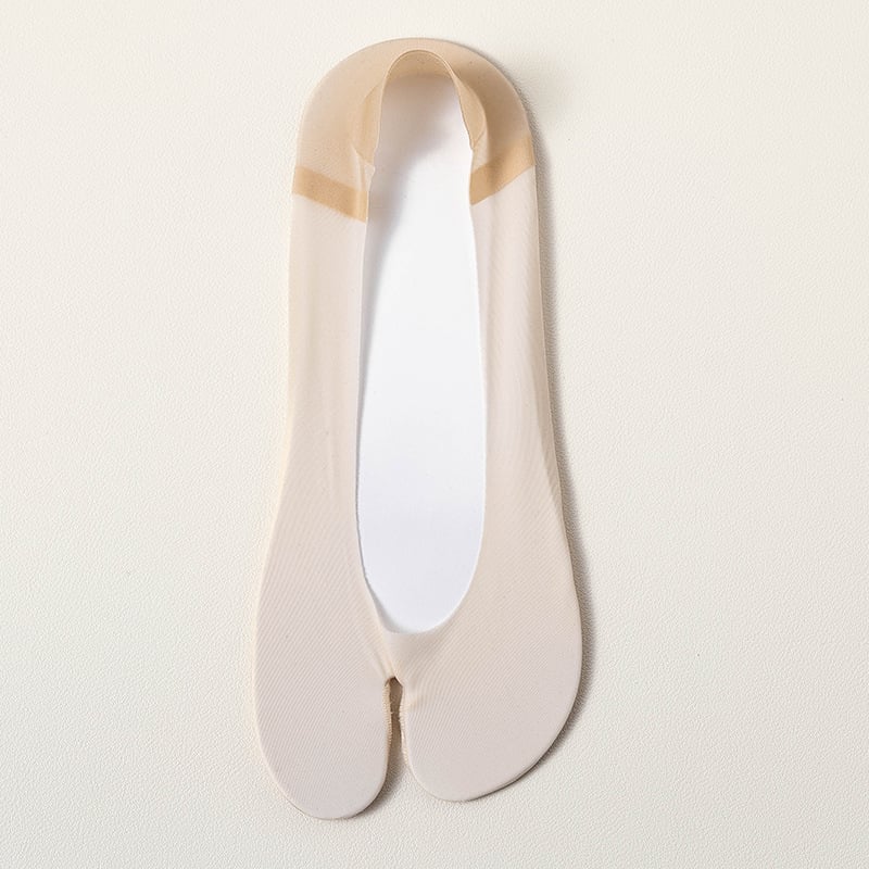 Дамски чорапи със разделен пръст, невидими, памук-найлонова смес, противохлъзгащи, летни