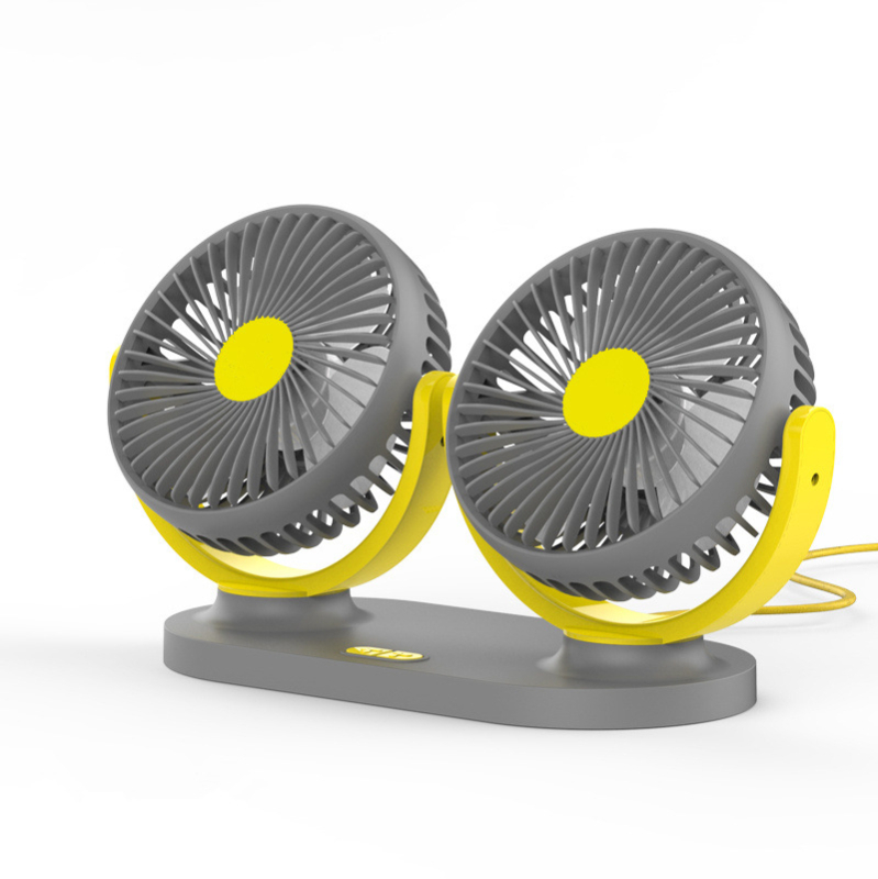Automobilski ventilator, dvostruke glave, USB napajanje, model YMG-801, ABS, 10W