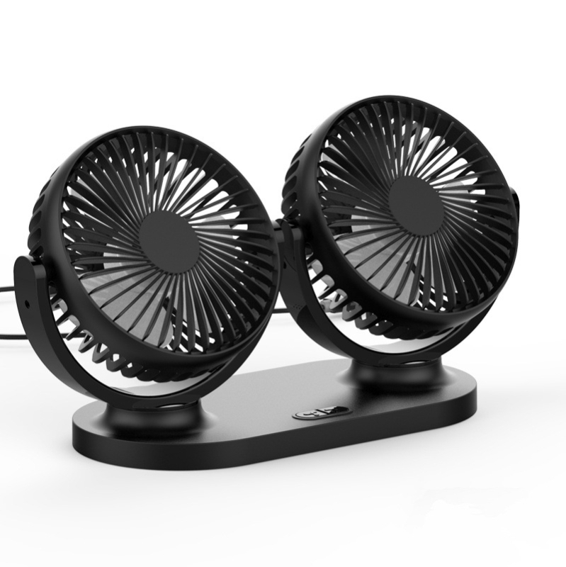 Automobilski ventilator, dvostruke glave, USB napajanje, model YMG-801, ABS, 10W