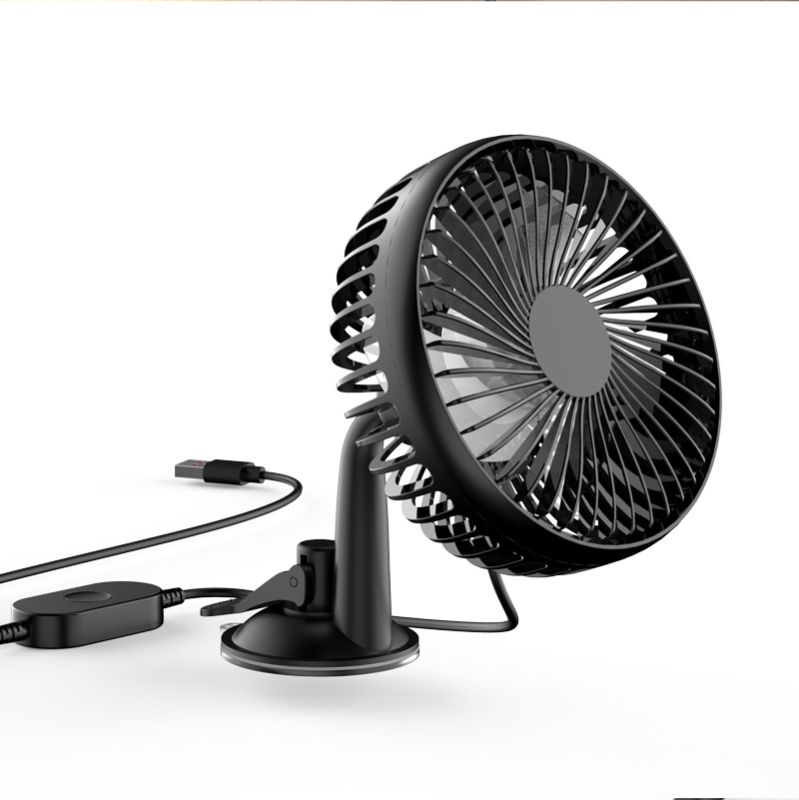 Automobilski ventilator, dvostruke glave, USB napajanje, model YMG-801, ABS, 10W