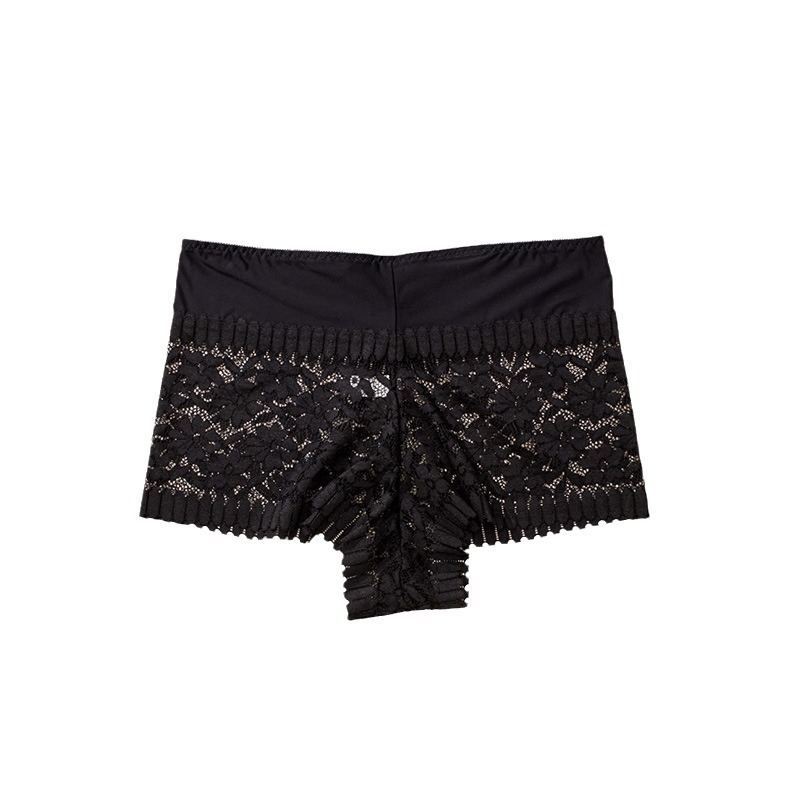 Női csipkés magas derekú alsónemű, varrat nélküli, lélegző, virágmintás, pamut belső rész