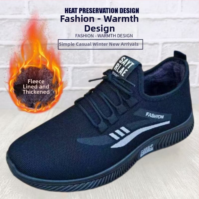 Férfi téli papucs hálós felsőrésszel, elöl kötőzárral, műanyag talppal, kerek orr