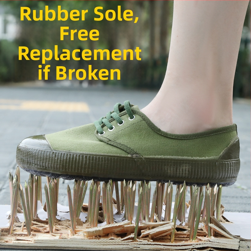 Pantofi de muncă (camuflați, respirabili, partea superioară din pânză, talpă din cauciuc, toc plat)