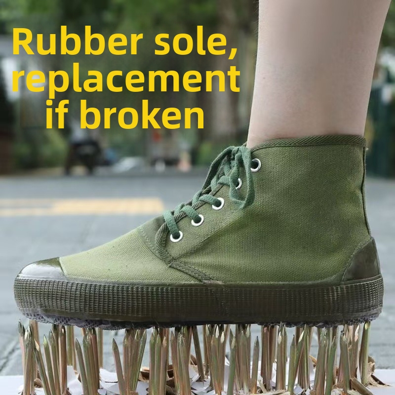 Pantofi de muncă (camuflați, respirabili, partea superioară din pânză, talpă din cauciuc, toc plat)