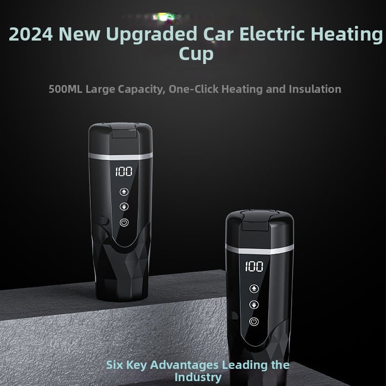 Autóban használható melegítő pohár 12V/24V, ABS, 65–95W, Modell JZ-6581