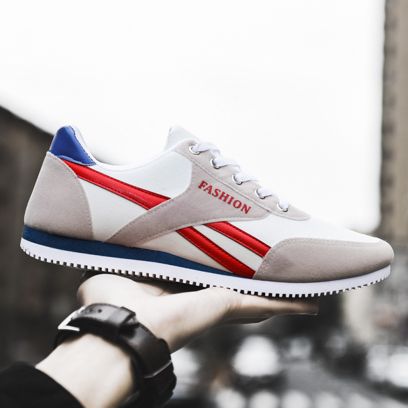 Pantofi sport bărbați din plasă respirantă, talie joasă, vârf rotund, șireturi, pentru vară