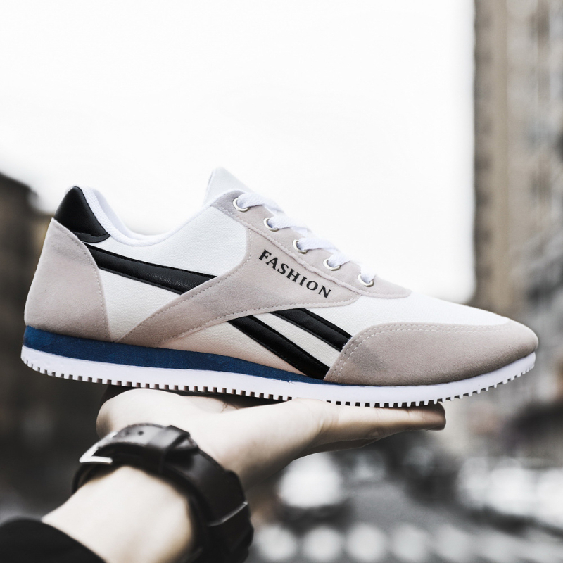 Pantofi sport bărbați din plasă respirantă, talie joasă, vârf rotund, șireturi, pentru vară