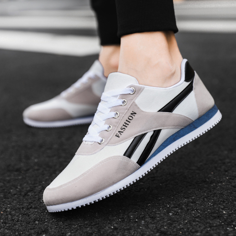 Pantofi sport bărbați din plasă respirantă, talie joasă, vârf rotund, șireturi, pentru vară