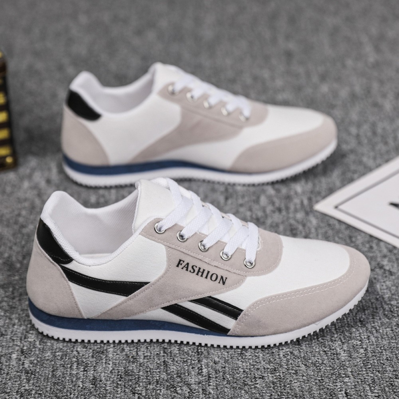 Pantofi sport bărbați din plasă respirantă, talie joasă, vârf rotund, șireturi, pentru vară