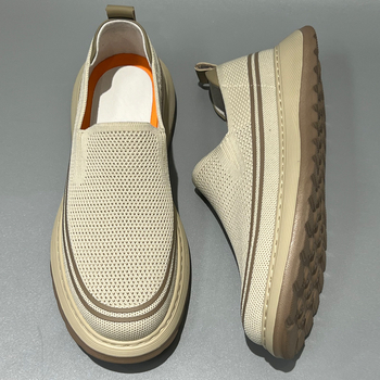 Pantofi sport pentru bărbați din plasă, Slip-On, talpă ușoară din spumă, design lejer