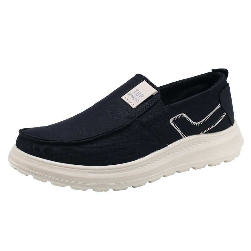 Old Beijing muške platnene tenisice - slip-on, svakodnevne, okrugli nos, niski potpetice 1–3 cm, pamuk ulošak, PU potplat