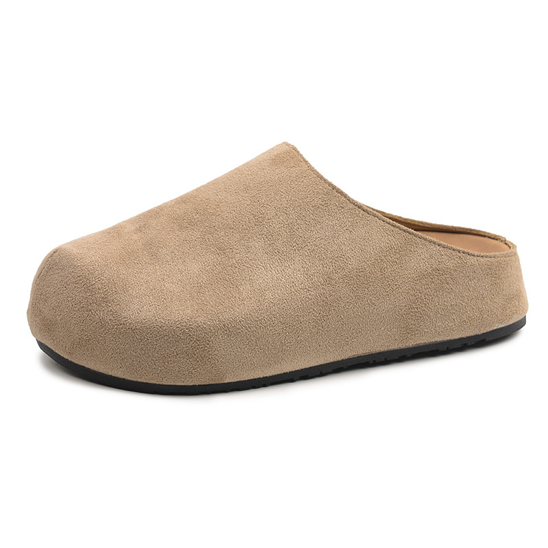 Ženske tenisice u vintage veluru s okruglim vrhom, slip-on dizajn, debela gumena podloga i ugrađeni povećanje visine
