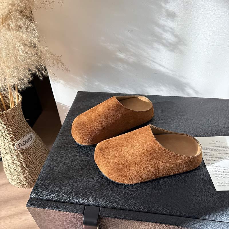 Ženske tenisice u vintage veluru s okruglim vrhom, slip-on dizajn, debela gumena podloga i ugrađeni povećanje visine