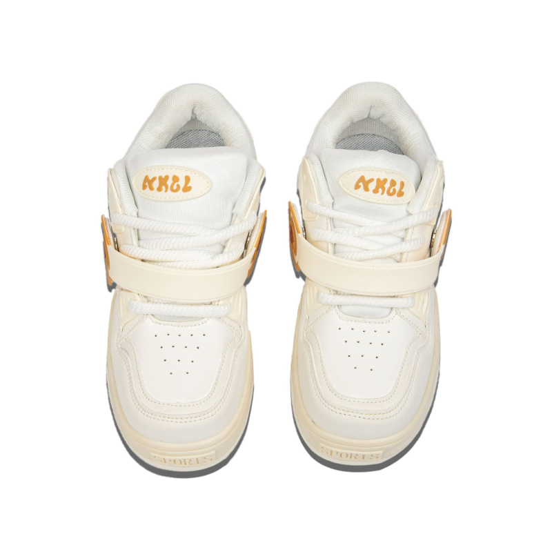 Pantofi sport platformă unisex, talpă groasă, vârf rotund, piele sintetică