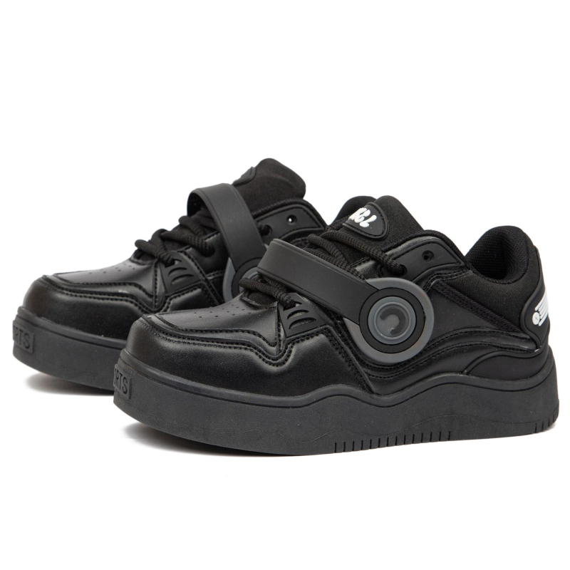 Pantofi sport platformă unisex, talpă groasă, vârf rotund, piele sintetică