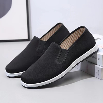 Pantofi unisex din pânză, vârf rotund, partea superioară din pânză, talpă din tendon de vițel, căptușeală textilă