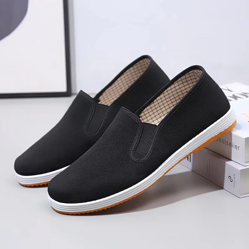 Pantofi unisex din pânză, vârf rotund, partea superioară din pânză, talpă din tendon de vițel, căptușeală textilă