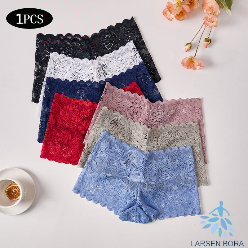 Dámske čipkové boxerky | Pletený nylon, 90–95% nylonu, Rozkrok z bavlny, Dýchajúce, Rýchloschnúce, Stredný pás