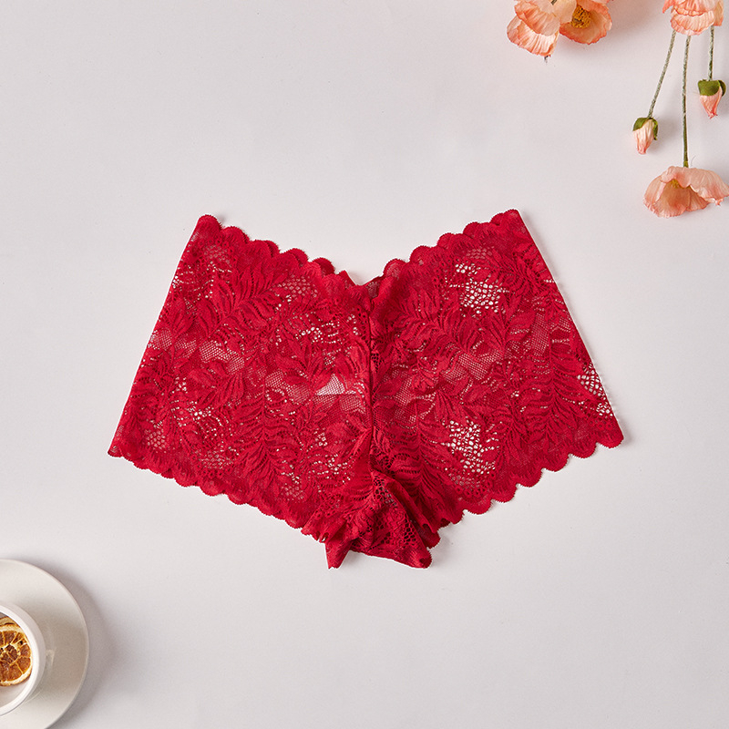 Dámske čipkové boxerky | Pletený nylon, 90–95% nylonu, Rozkrok z bavlny, Dýchajúce, Rýchloschnúce, Stredný pás