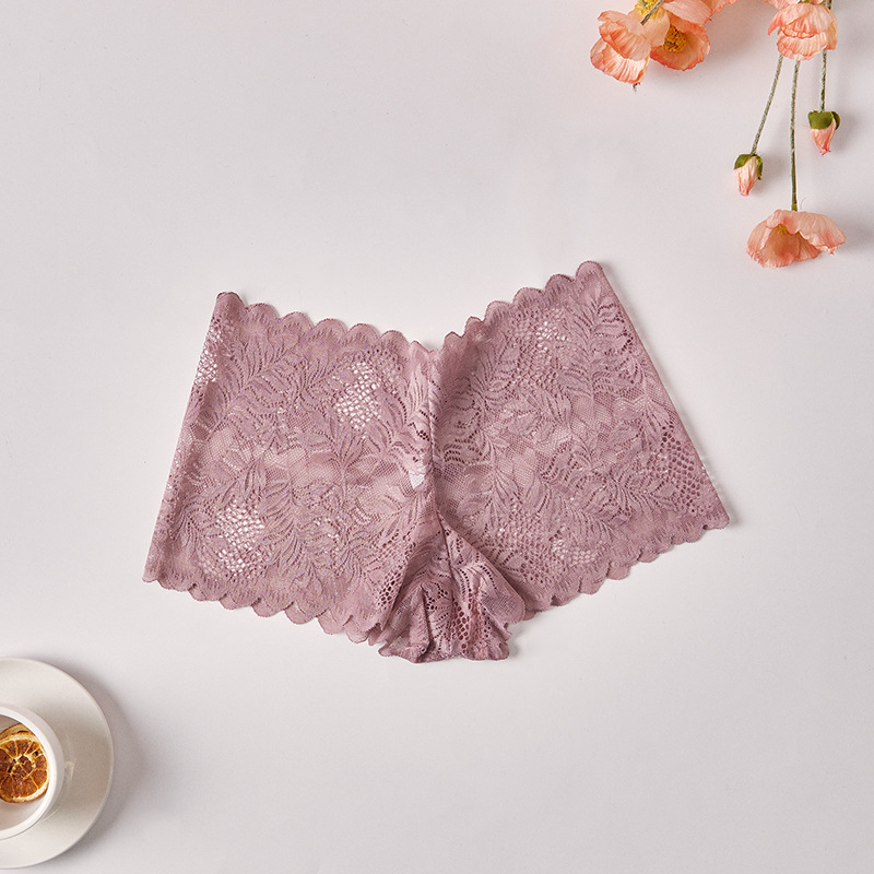 Dámske čipkové boxerky | Pletený nylon, 90–95% nylonu, Rozkrok z bavlny, Dýchajúce, Rýchloschnúce, Stredný pás