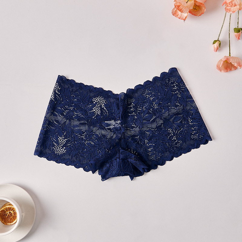 Dámske čipkové boxerky | Pletený nylon, 90–95% nylonu, Rozkrok z bavlny, Dýchajúce, Rýchloschnúce, Stredný pás