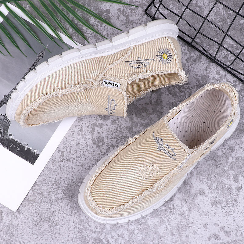 Muške slip-on tenisice od platna – gornji dio od platna, okrugli nos, tekstilna uložak, PVC potplat