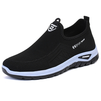 Muške Slip-On tenisice s prozračnim mrežastim gornjim dijelom, okrugli vrh, gumasti potplat, niski potpetica 1–3 cm